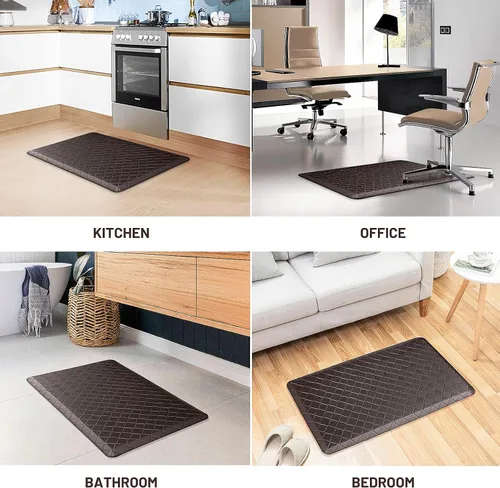 Miniatura 7 de HappyTrends - Tapete acolchado antifatiga y antideslizante, 17.3 x 28 pulgadas, grueso, resistente, impermeable, ergonómico, cómodo, para cocina