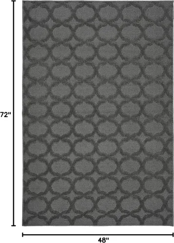 Miniatura 81 de Garland Rug Sparta - Alfombra antideslizante de polipropileno de 2 pies x 12 pies, color negro, ideal para salas de estar y pasillos, elegante