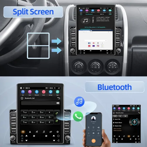 Miniatura 7 de [2G+64G] Android 13 Doble Din Vertical Estéreo para Coche con Carplay Inalámbrico/con Cable y Android Auto, 9.7 pulgadas Pantalla Táctil Unidad