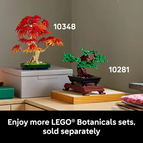 Miniatura 7 de LEGO Botanicals 10348 - Kit de construcción de árbol bonsái de arce rojo japonés para adultos mayores de 18 años – Decoración única del hogar
