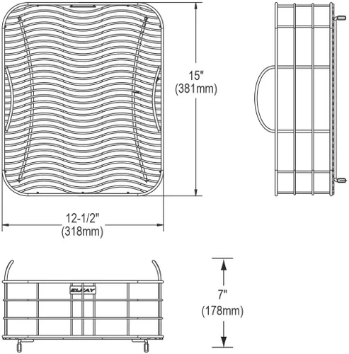 Miniatura 3 de Elkay LKWRB1316SS Cesta de enjuague de acero inoxidable