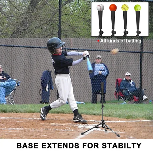 Miniatura 4 de Baseball Tee Batting Tee Softball Tee Portable Travel Hitting Tee,Easy Adjustable Height,Stable Tripod Stand