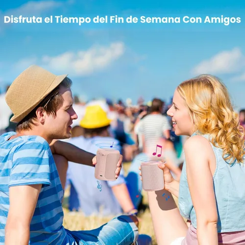 Miniatura 7 de Altavoz Bluetooth inalámbrico, IP67 impermeable y a prueba de polvo altavoz portátil con luces, sonido estéreo fuerte de 15 W, batería de 2500 mAh