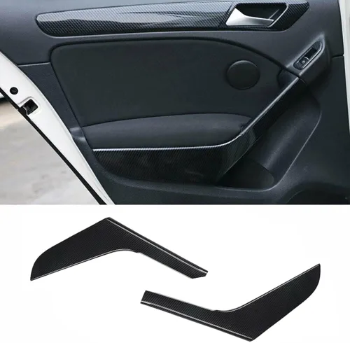 Miniatura 5 de Riloer Kit de cubierta de panel de manija de puerta, accesorios interiores compatibles con Volkswagen Golf MK6 2010-2013 6 puertas