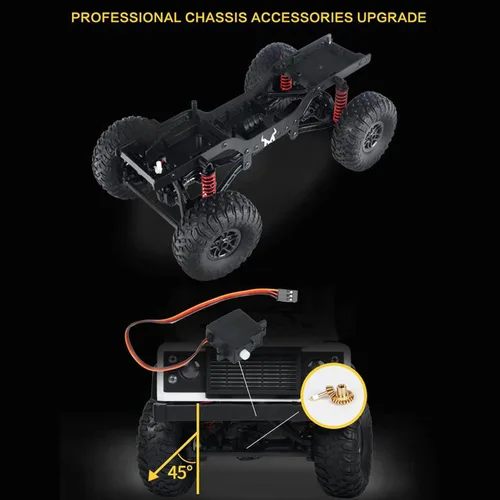 Miniatura 7 de GoolRC MN99 RC Rock Crawler, coche de control remoto a escala 1:12, camión RC todoterreno 4WD de 2.4 GHz, auto de escalada en todos los terrenos