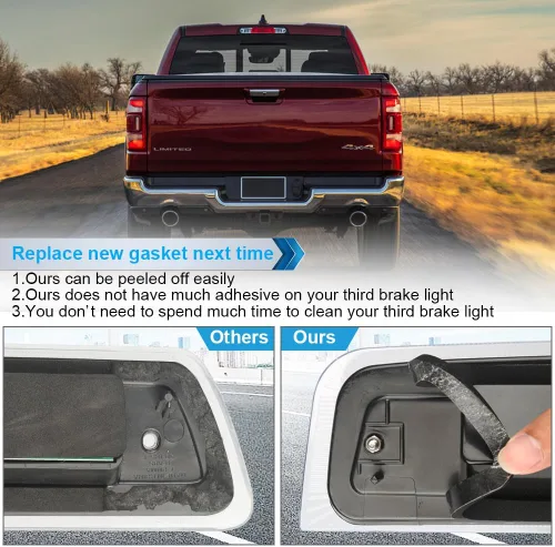Miniatura 5 de Junta de luz de freno trasera compatible con 2014-2018 Chevy Silverado 1500 GMC Sierra 2500HD 3500HD, adhesivo de un solo lado