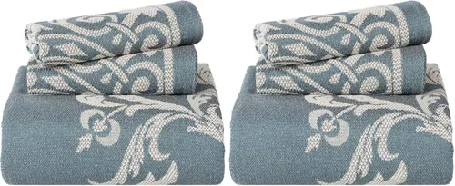 Miniatura 17 de Superior Juego de colcha de mezcla de algodón de 3 piezas, colcha de gran tamaño, 2 fundas de almohada a juego, manta ligera, decoración de ropa