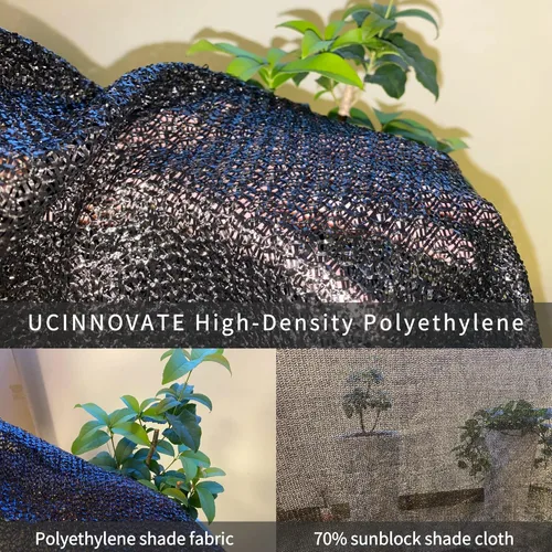 Miniatura 6 de UCINNOVATE Tela de protección solar para invernadero, 70 % de malla para invernadero, tela de malla de 10 x 10 pies, protección solar, resistente a