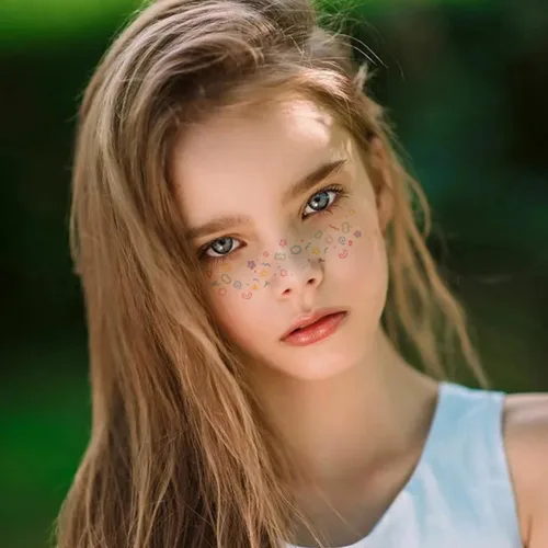 Miniatura 6 de 14 hojas de calcomanías de tatuajes temporales para mujeres, con purpurina, mariposa, corazón, flores, maquillaje, impermeables, accesorios