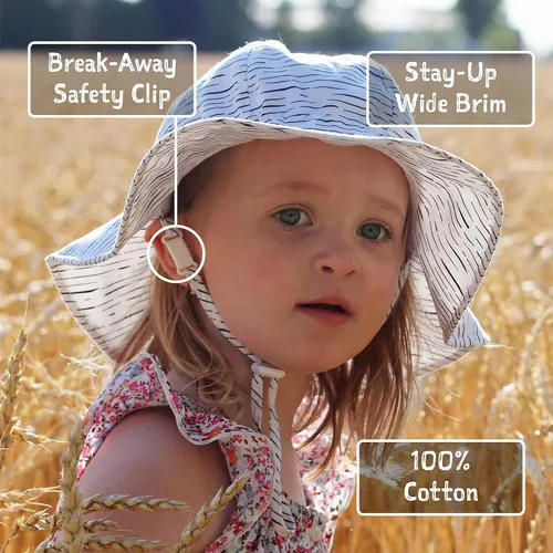 Miniatura 2 de JAN & JUL Grow-with-Me Kids Floppy Sun-Hats with 50+ UPF Protection for Baby Toddler Girls