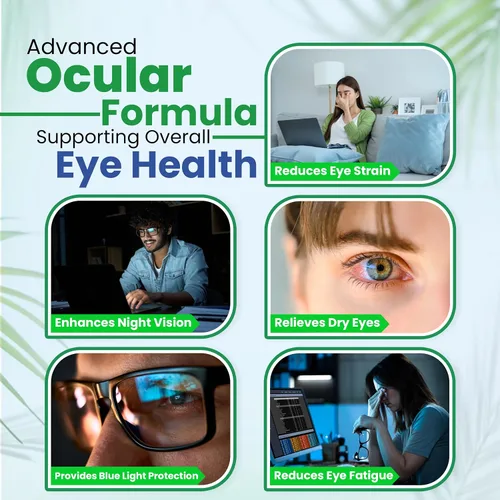 Miniatura 3 de AREDS 2 Vitaminas oculares con luteína y zeaxantina para la salud macular, suplemento de salud de visión de arándano, 20 mg de luteína, zinc