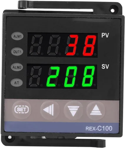 Miniatura 10 de Controlador de temperatura PID digital REX-C100 Regulador de temperatura del termostato 100-240 V Salida de relé 1500VAC, 14 bits