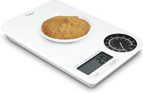 Miniatura 6 de Ozeri ZK18-WB Rev - Báscula digital de cocina con esfera electromecánica de peso, esfera negra