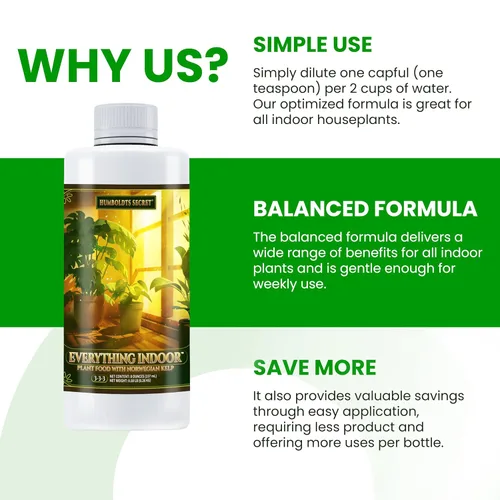 Miniatura 7 de Humboldts Secret Everything - Alimento para plantas de interior 3-3-3 Fertilizante líquido multiusos con algas noruegas Apoya el crecimiento
