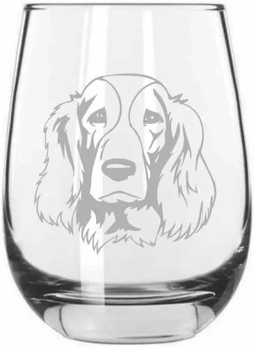 Miniatura 72 de Sakhalin Husky Dog - Copa de vino grabada personalizada de 15.25 onzas sin tallo