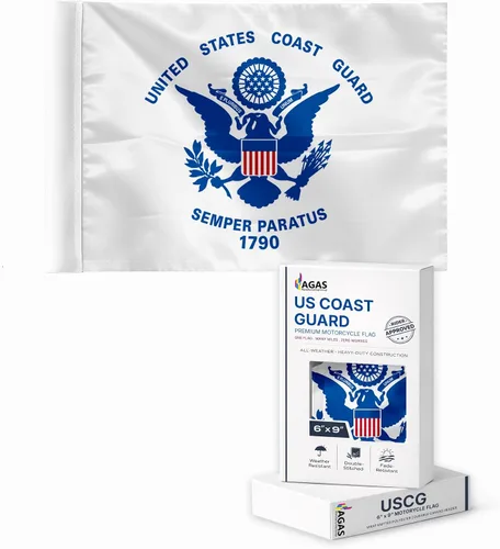 Miniatura 13 de AGAS - Bandera militar de motocicleta de la Marina de los Estados Unidos de 6 x 9 pulgadas, impresa de doble cara en poliéster de punto duradero