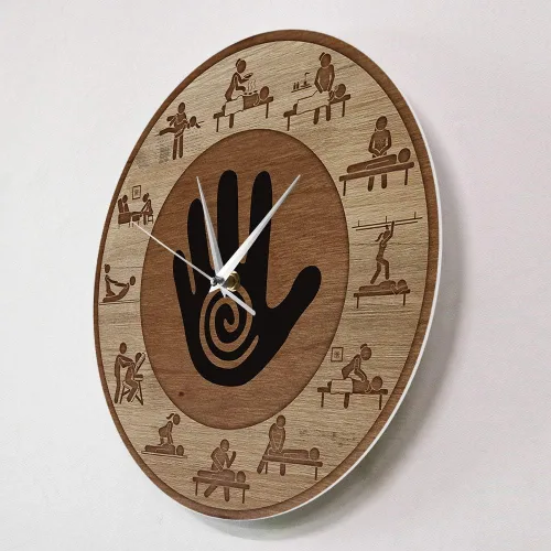 Miniatura 3 de The Geeky Days Reloj de pared impreso de terapia física de masaje, cuarzo silencioso, masaje para personas, relajarse, cuidado corporal, spa, salón
