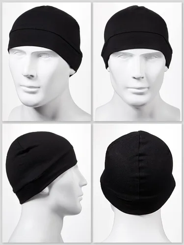 Miniatura 4 de Syhood 6 gorras de algodón para hombre, gorro multifuncional para dormir, casco para hombres y mujeres