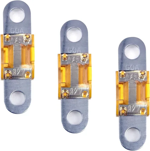 Miniatura 5 de Fusible MIDI/AMI Tipo de perno de encendido/abajo 50 amperios AUTO MARINE Montaje de espárrago Paquete de 3
