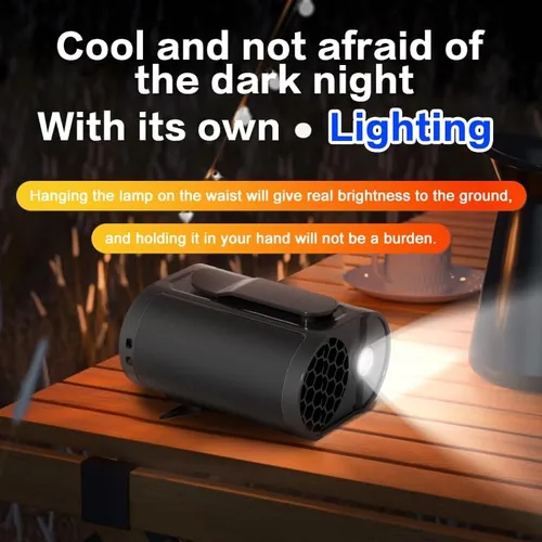 Miniatura 6 de Ventilador de cintura portátil con clip en ventilador de enfriamiento de cuello de cintura personal portátil