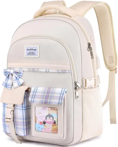 Miniatura 8 de Mochila escolar para adolescentes y niñas, mochila para laptop para mujeres, universidad, mochilas, mujer, morrales, escuela niñas Rosa