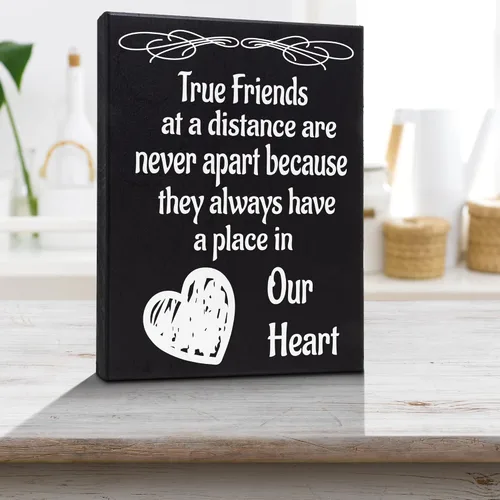 Miniatura 6 de JennyGems Letrero con texto en inglés «True Friends Are Never Apart», regalo de amistad sincero para amigos de larga distancia, regalo de despedida