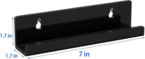 Miniatura 3 de Sooyee Paquete de 6 estantes flotantes invisibles de acrílico de 7 pulgadas para habitación de niños, estante de pared moderno para almacenamiento