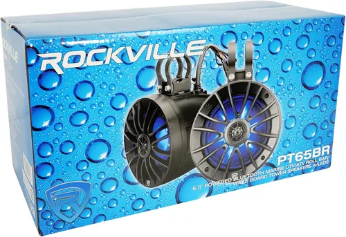 Miniatura 4 de Rockville PT65BR - Altavoces de torre coaxial Bluetooth de 6.5 pulgadas, 300 W, pico, 100 W, alimentados por RMS, amplificador de clase D, IPX6