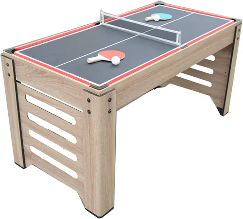 Miniatura 24 de Hathaway Madison - Mesa multijuego 6 en 1 de 54 pulgadas, ideal para salas de juegos familiares, incluye billar, futbolín, hockey deslizante, tenis