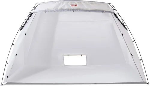 Miniatura 9 de VEVOR Cabina de pintura portátil, tienda de campaña de pintura en aerosol más grande de 10 x 7 x 6 pies con pantalla integrada de piso y malla