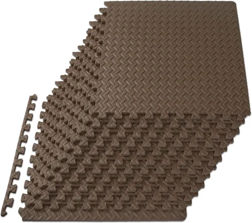 Miniatura 23 de ProsourceFit Tapete de ejercicio de rompecabezas de ½ pulgada, azulejos de espuma EVA entrelazados para gimnasio en casa, tapete
