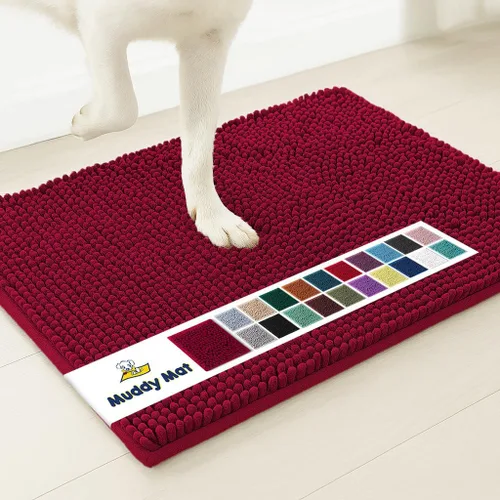 Miniatura 46 de Muddy Mat® Mostrado en la televisión - Tapete de microfibra súper absorbente para puerta de perro para patas fangosas, antideslizante y lavable