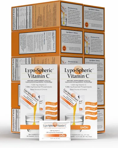 Miniatura 8 de LivOn Laboratories Lypo–Spheric Liposomal Vitamina C 1000mg 30 paquetes – Sin azúcar, apoyo inmunológico, a base de plantas – Fácil de tragar