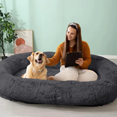 Miniatura 39 de JOLLYVOGUE - Cama para perros y gatos, cama relajante y antiestrés para mascotas y perros pequeños, cojín esponjoso en forma de dona para mascotas