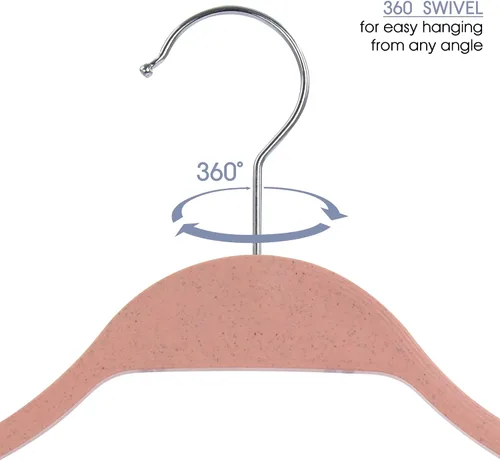 Miniatura 3 de Elama Home 20 piezas Perchas biodegradables en rosa (ELH-20)