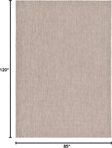 Miniatura 2 de Unique Loom Alfombra tradicional de color sólido, casual de interiores y exteriores, de tejido plano, alfombra color aguamarina 8'0 x 11'4) Beige