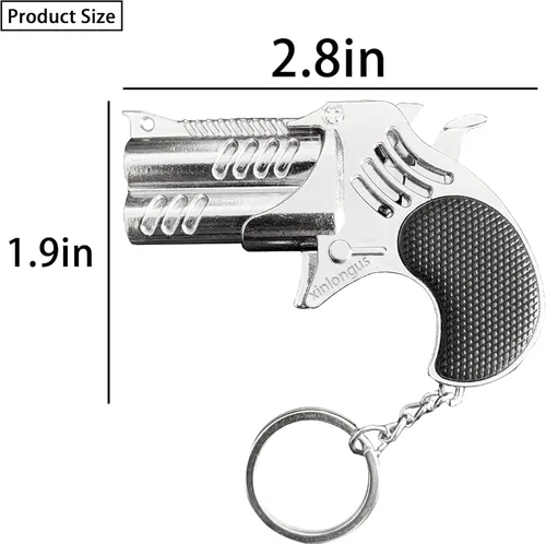 Miniatura 2 de Pistola de banda de goma, llaveros creativos, adornos decorativos, bolsa escolar, colgantes, juguetes creativos de descompresión (negro)