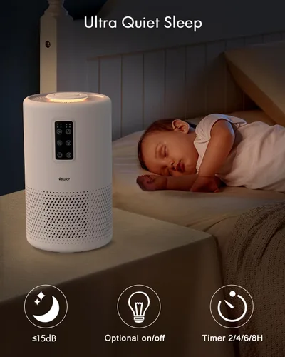 Miniatura 6 de Purificadores de aire para habitación grande del hogar de hasta 1600 pies cuadrados, purificador de aire VEWIOR H13 True HEPA para dormitorio