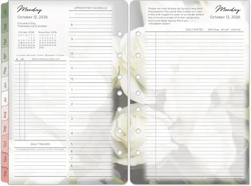 Miniatura 16 de FranklinCovey - Recambio de planificador Blooms Dos páginas por día - encuadernado en anillo (compacto, abril de 2026 - marzo de 2027)
