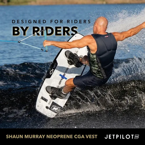 Miniatura 4 de Jet Pilot Shaun Murray Chaleco de neopreno aprobado por la CGA PFD (negro, XXL)
