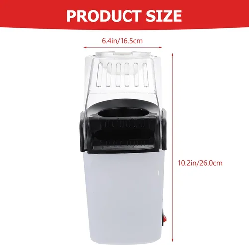 Miniatura 2 de BESTOYARD Small Home Popcorn Machine 110v Air Popcorn Maker Abs Plastic Snack Maker for Domestic Use White for Healthy Oil-free Popping