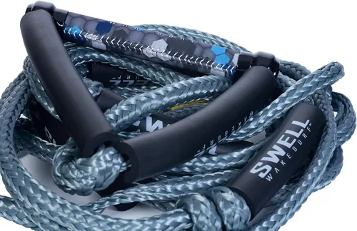 Miniatura 9 de Cuerda de Wakesurf Pro - 24' 3 Sección 3/4" Línea Gris