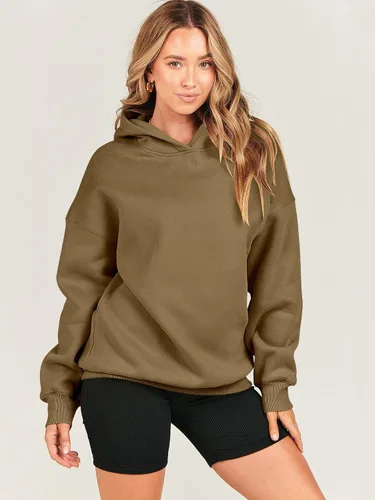 Miniatura 2 de ANRABESS Sudaderas de gran tamaño con capucha de forro polar para mujer, sudaderas casuales de manga larga, sueltas, ropa de otoño 2023