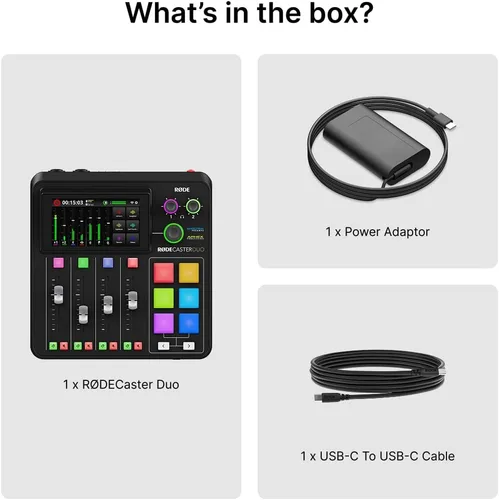 Miniatura 10 de RØDE RØDECaster Duo Solución compacta de producción de audio todo en uno para podcasting, transmisión, producción de música y creación de contenido