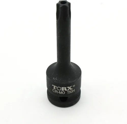 TEMO A prueba de manipulaciones T50 3 pulgadas de largo a prueba de manipulaciones Torx Star 6 puntos Negro Impact Bit Socket 1/2 pulgada Square