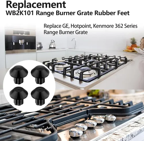 Miniatura 3 de Paquete de 16 patas de goma WB2K101 para quemador GEKenmore Hotpoint WB02K0101 247410 AP2622260 PS241358