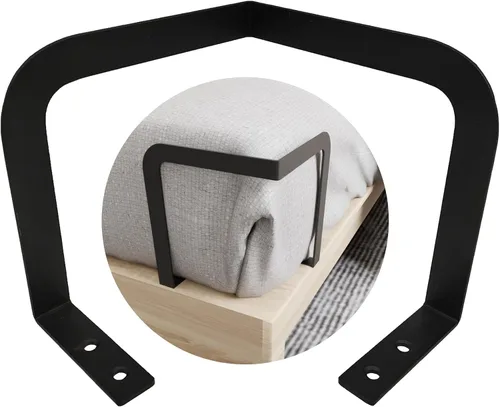 Miniatura 11 de 2 tapones deslizantes de colchón para marco de cama de metal (5.2 pulgadas) de alto, soporte de barra de retención que evita que el colchón se