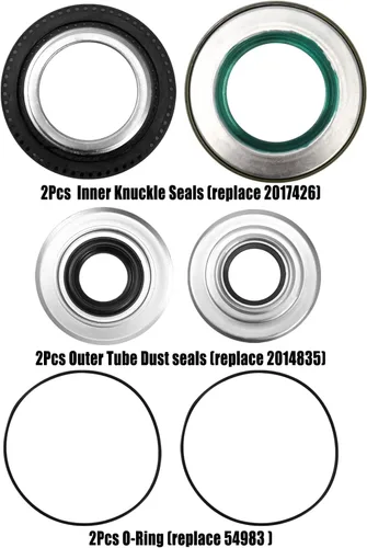 Miniatura 5 de Kit de juntas de nudillos de vacío de eje delantero de carreras y tubo exterior con junta tórica de buje para Ford Super Duty F250 F350 F450 F550