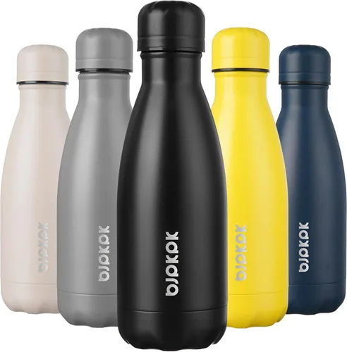 Miniatura 29 de BJPKPK Botellas de agua de acero inoxidable con aislamiento de 17 onzas, mantiene el frío y el calor, brillante oro rosa Oro rosa brillante