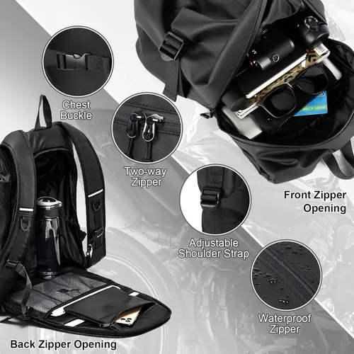 Miniatura 6 de Mochila para Casco de Motocicleta, Mochilas Impermeables para Montar para Hombres, Accesorios para Motocicletas, Bolsas de Montar en Moto, Mochilas